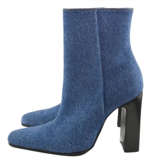 Balenciaga Denim Heel Ankle Boots Sz 6.5 - Picture 6 of 8